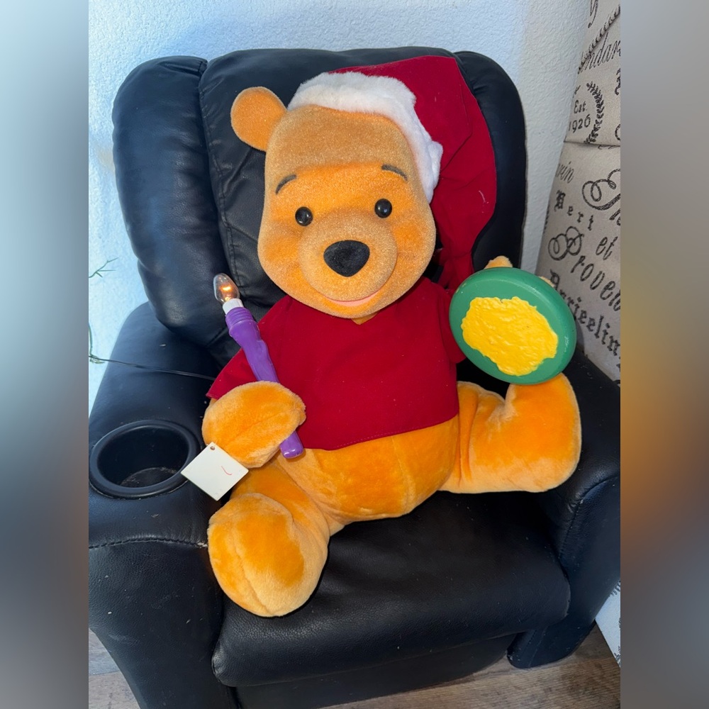 Winnie the Pooh with Santa Hat Decoration